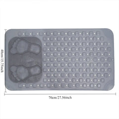 Shower Bath Mat Massage Bathroom Floor Mat Anti-Fall Safety Foot Pad Quick Draining Bath Mat for Home Bathroom Shower Room
