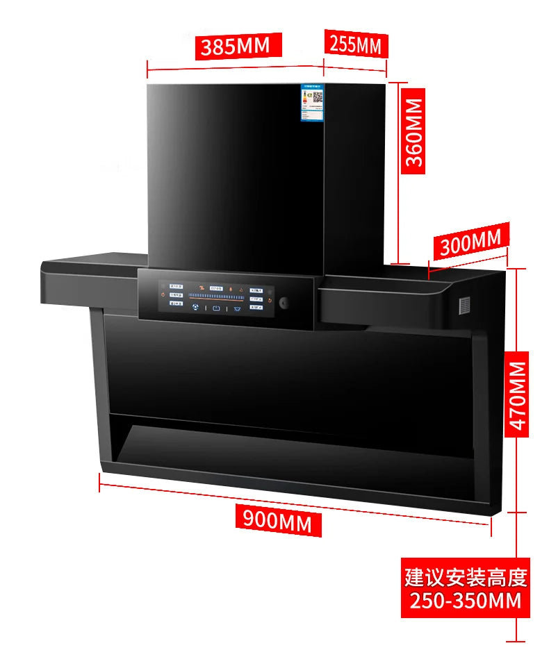 Pricing Energy Efficient Home Appliance Kitchen Large Suction Top Side Double Suction Range Hood