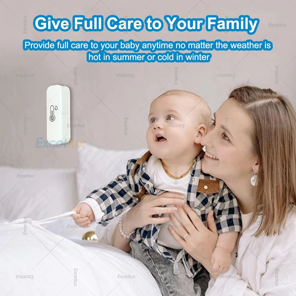 Smart ZigBee Temperature And Humidity Sensor Indoor Smart Home Thermometer Hygrometer App Remote Monitor Required Zigbee Gateway