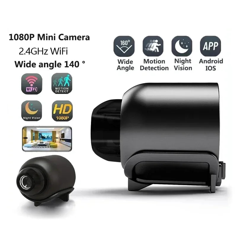 Smart Home Bulb Camera, Wireless 360° Rotation with Two-Way Audio, Perfect for Indoor Security and Baby Monitor