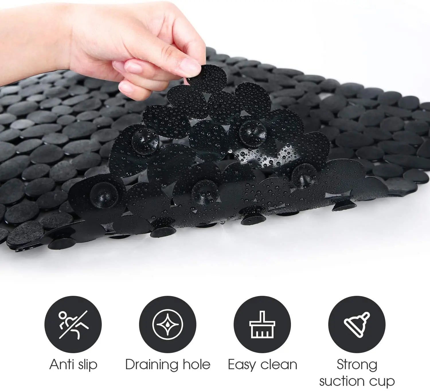 Bathroom Mat Bathtub Bath Mat PVC Large Bathtub Safety Shower Non-slip Bath Mats With Suction Cups Floor Mat
