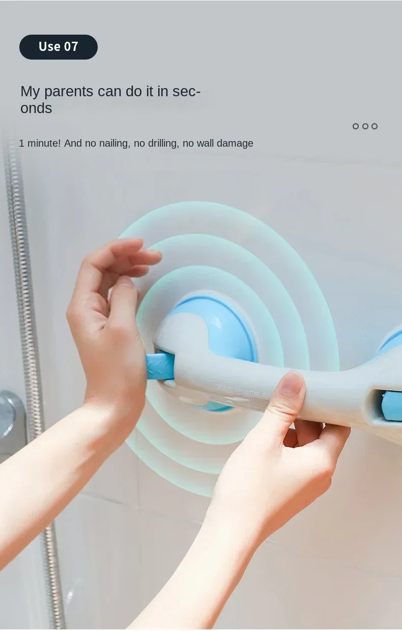 Bathroom Anti Slip Elderly Safety Helping Handle Shower Handle Support Toilet Safe Grab Bar Vacuum Sucker Suction Cup Handrail
