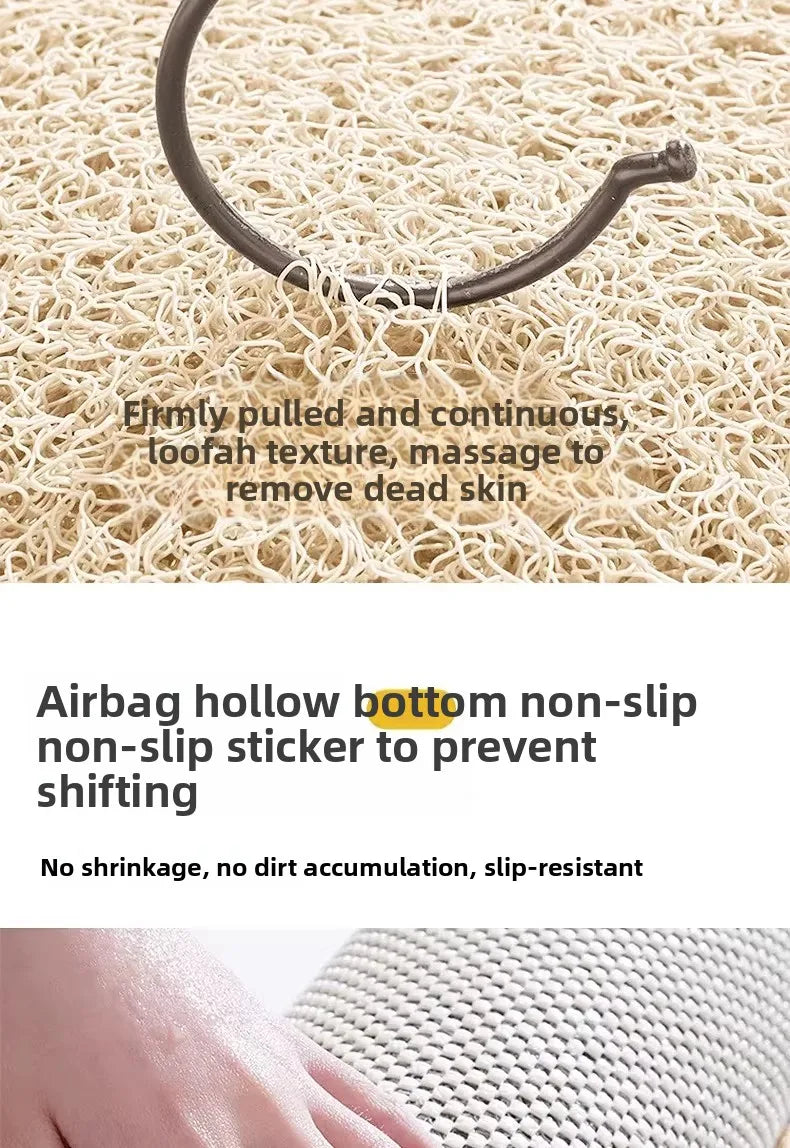 Bathroom bathroom anti-slip mat, wire ring floor mat, shower room toilet floor mat hollow and anti-fall