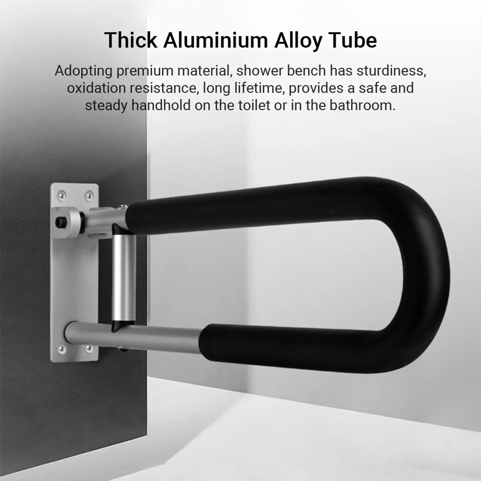 Handrail for Toilet Anti-Fall / Anti-Slip Bathroom Handrail Flip-Up Safety Handrail Screw-In Safety Grab Bar Handle