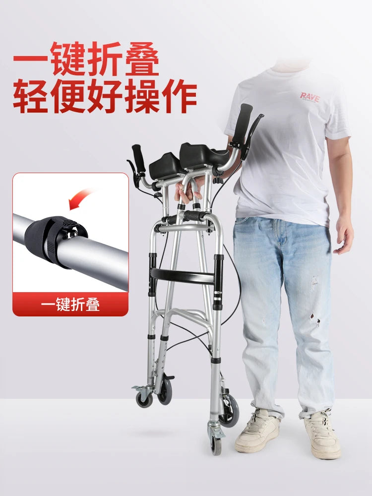 Walking Aid for the Disabled Four-Legged Elderly Walking Aids Auxiliary Walking Inconvenient Trolley Multifunctional