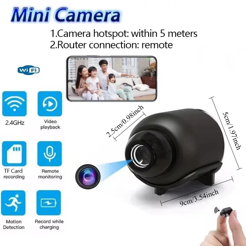 Smart Home Bulb Camera, Wireless 360° Rotation with Two-Way Audio, Perfect for Indoor Security and Baby Monitor
