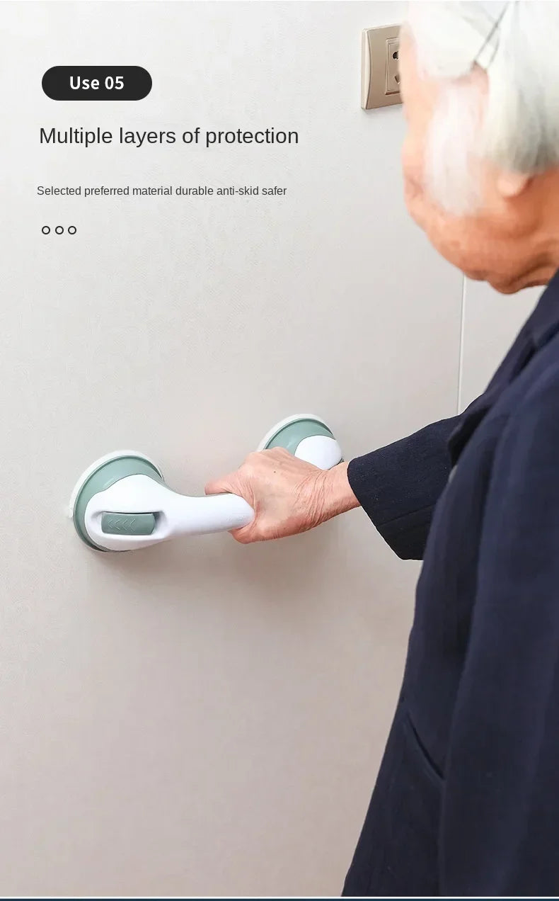 Bathroom Anti Slip Elderly Safety Helping Handle Shower Handle Support Toilet Safe Grab Bar Vacuum Sucker Suction Cup Handrail