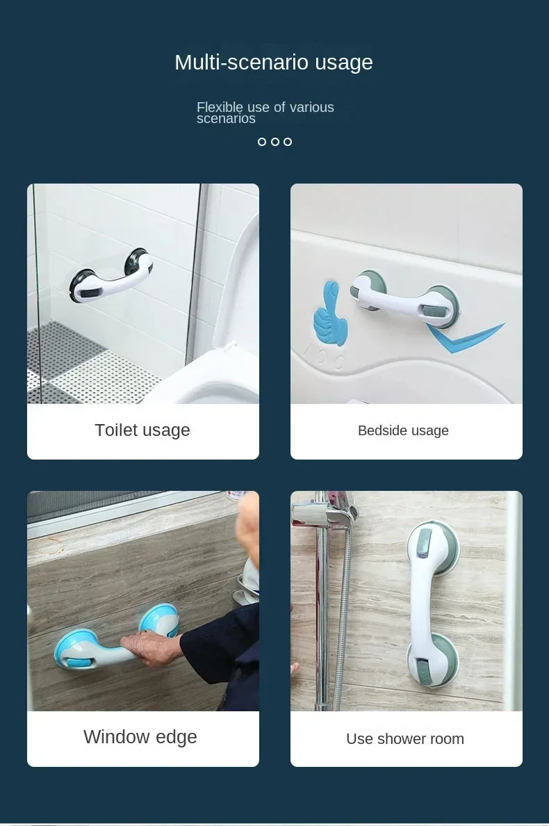 Bathroom Anti Slip Elderly Safety Helping Handle Shower Handle Support Toilet Safe Grab Bar Vacuum Sucker Suction Cup Handrail