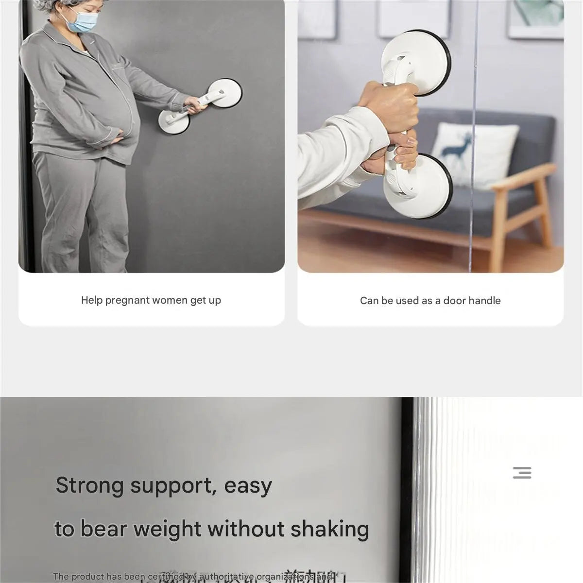 Bathroom handrail railing elderly toilet non-slip safety handle elderly household toilet punch-free suction cup handle