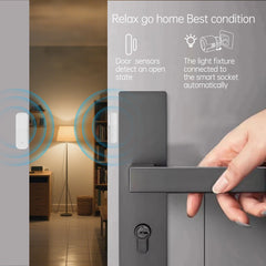 Smart socket&door and window sensor set,Auto On/Off Lighting Linkage,App Remote Control Smart Home Automation Set