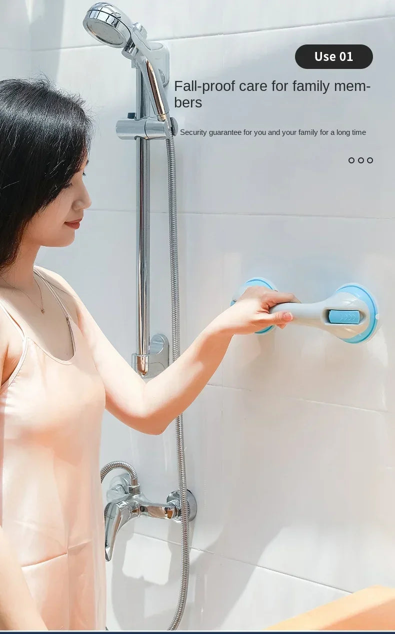 Bathroom Anti Slip Elderly Safety Helping Handle Shower Handle Support Toilet Safe Grab Bar Vacuum Sucker Suction Cup Handrail