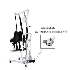 Assistive nursing for elderly/disabled individuals to assist in standing and lifting patient transfer devices