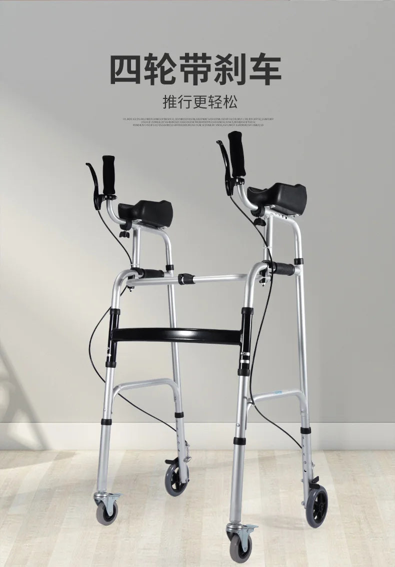 Walking Aid for the Disabled Four-Legged Elderly Walking Aids Auxiliary Walking Inconvenient Trolley Multifunctional