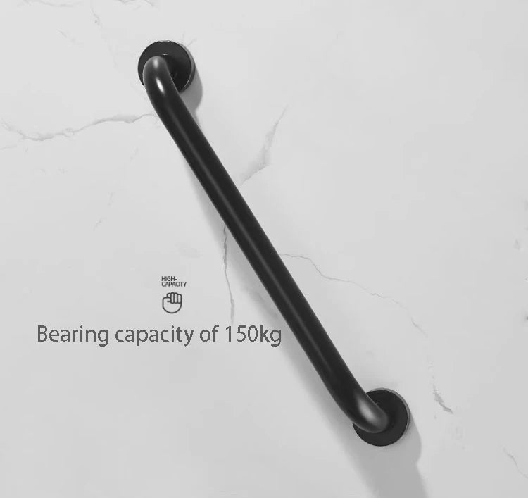 Wall Mounted Bathroom Handrails Shower Bar Black Bathroom Safety Bar for Elderly Grab Bars Handicap Railing for Bathroom Catcher