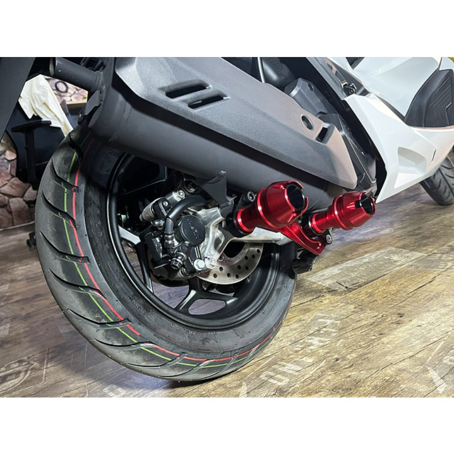 Motorcycle Front And Rear Wheel Anti-Falling Ball  For SUZUKI HAOJUE UHR150 UHR125  Exhaust Pipe Falling Protection Accessories
