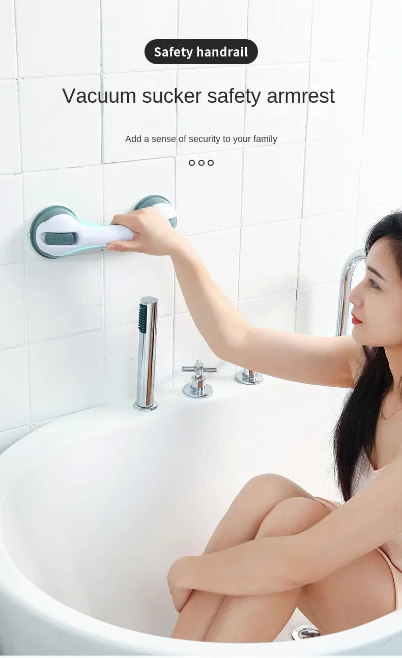 Bathroom Anti Slip Elderly Safety Helping Handle Shower Handle Support Toilet Safe Grab Bar Vacuum Sucker Suction Cup Handrail