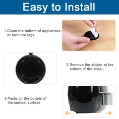 24/4Pcs Appliance Slider, Appliance Sliders for Kitchen Appliances, Small Appliance Slider for Most Countertop Furniture Cups