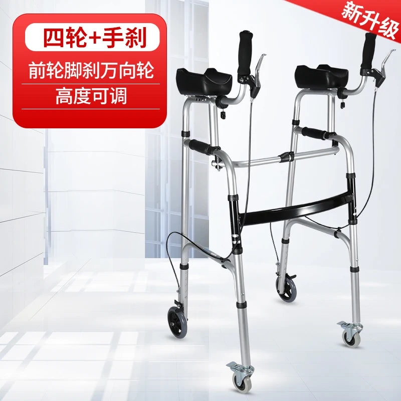 Walking Aid for the Disabled Four-Legged Elderly Walking Aids Auxiliary Walking Inconvenient Trolley Multifunctional