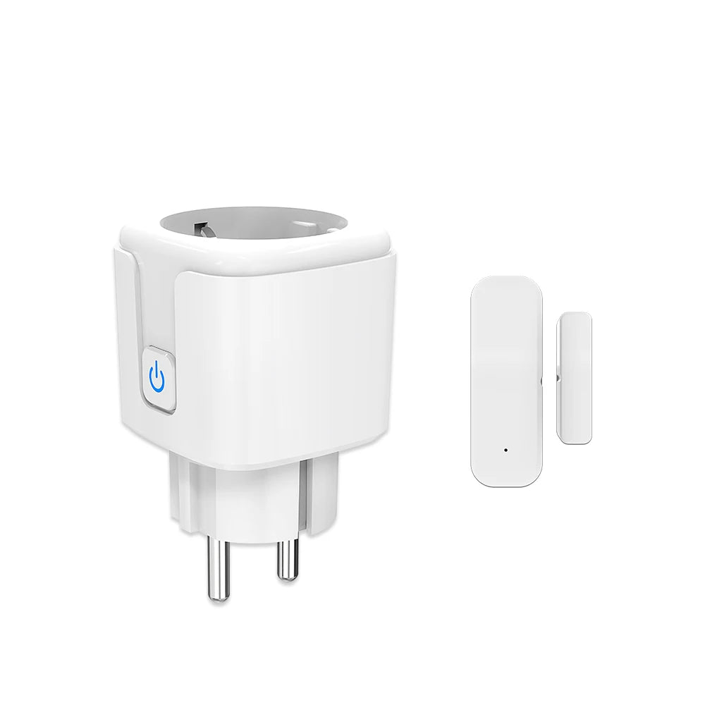 Smart socket&door and window sensor set,Auto On/Off Lighting Linkage,App Remote Control Smart Home Automation Set