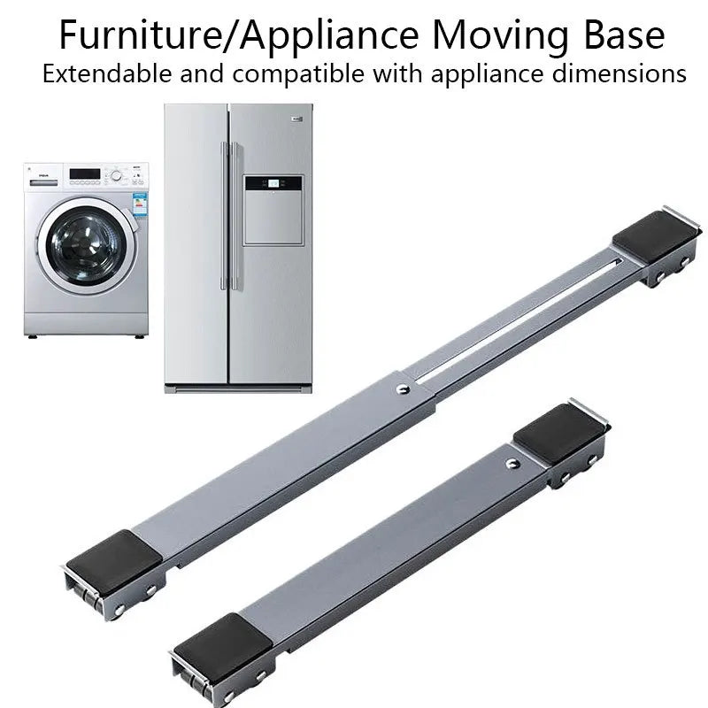 800lbs capacity appliance moving base adjustable height 24 silent wheels locking system extendable support for fridge washer