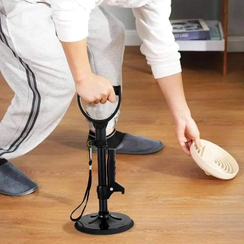 Stand Assist Adjustable Height Dual Handle Aid Non-Slip Mobility Support Stick for Elderly Seniors Standing Care Walking Helper