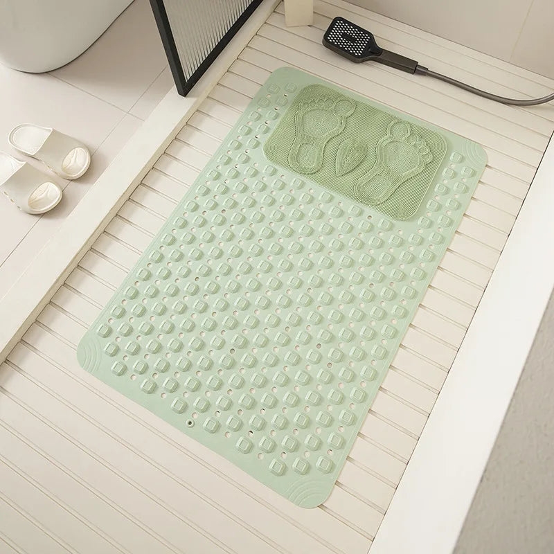 Shower Bath Mat Massage Bathroom Floor Mat Anti-Fall Safety Foot Pad Quick Draining Bath Mat for Home Bathroom Shower Room