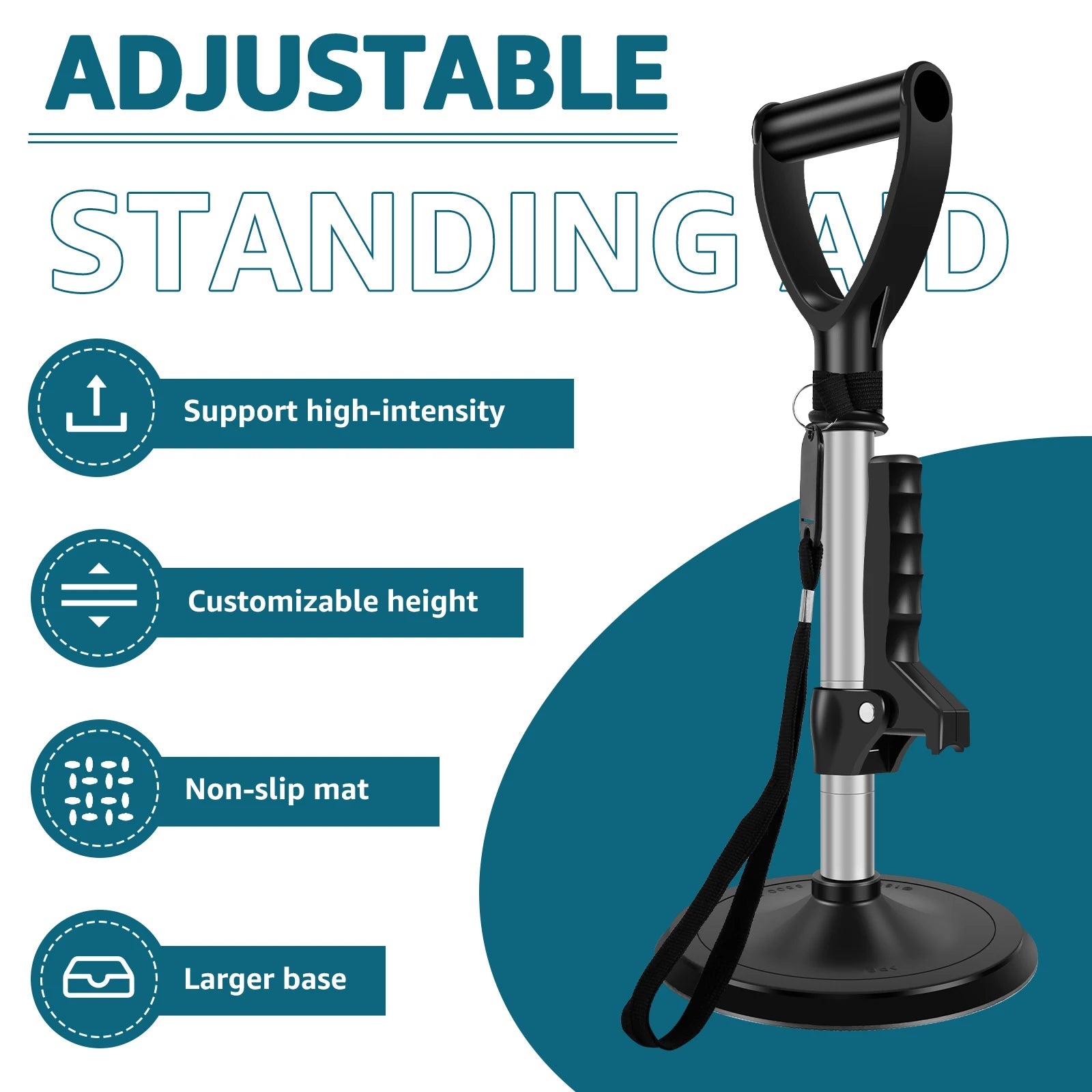 Adjustable Standing Aid Supports Elderly Standing Lift Device Nonslip Mobility Assist Tool For Elderly For Mobile Daily Living
