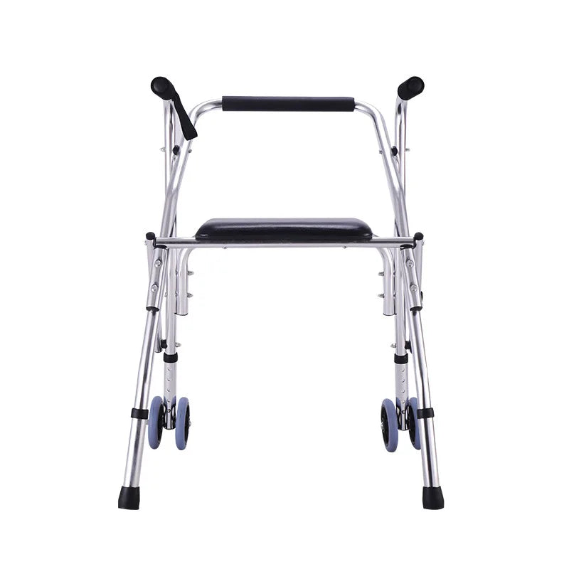 Folding Mobility Frame Medical Walker Foldable Walking Aids Aluminium Alloy Portable Walker Aids for Elderly